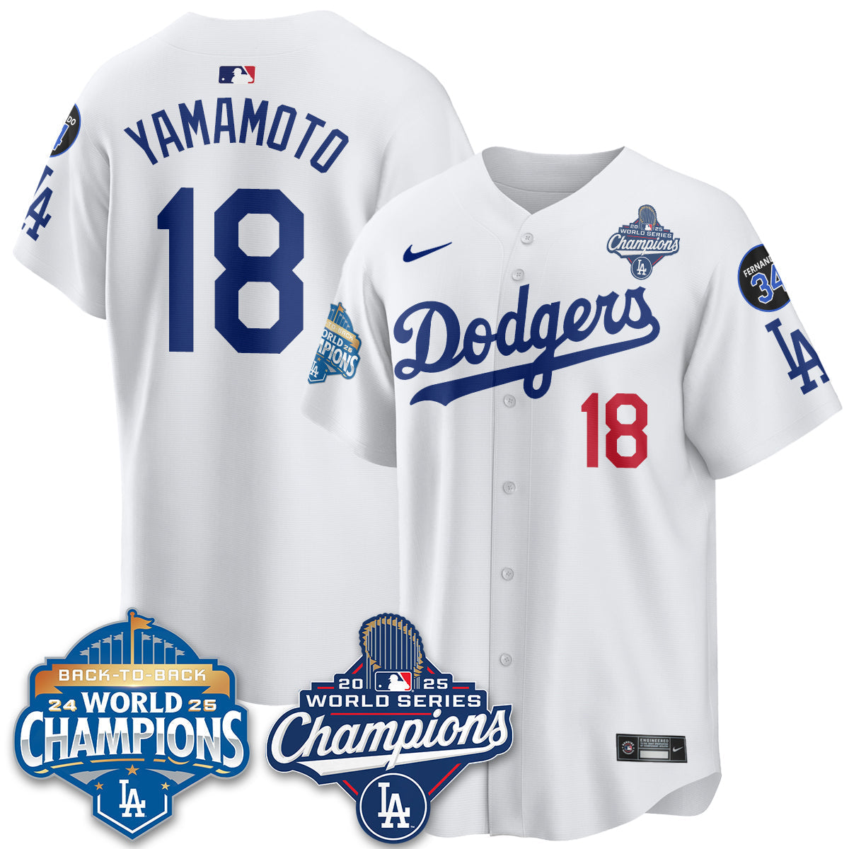 LAD 2025 World Series Champions Men Jersey - All Stitched