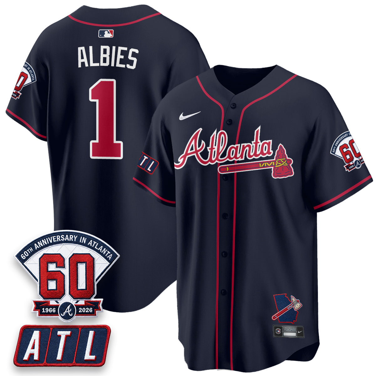 Atlanta Braves 2026 60th Anniversary Vapor Limited Jersey - All Stitched