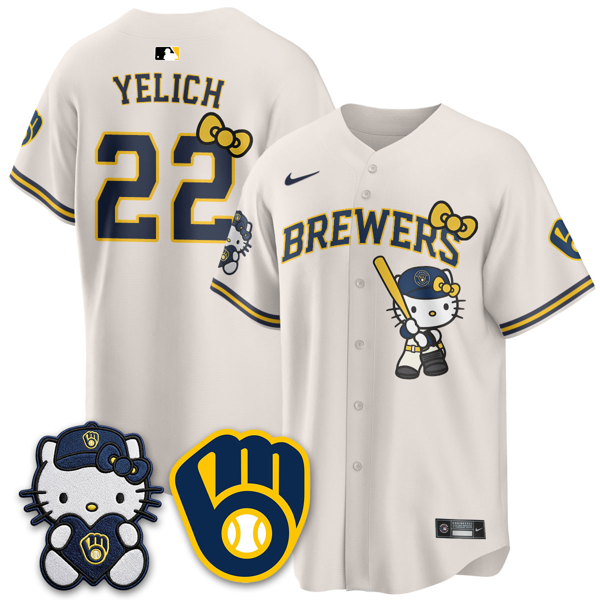 Milwaukee Brewers Meow KT Night Vapor Limited Jersey - All Stitched