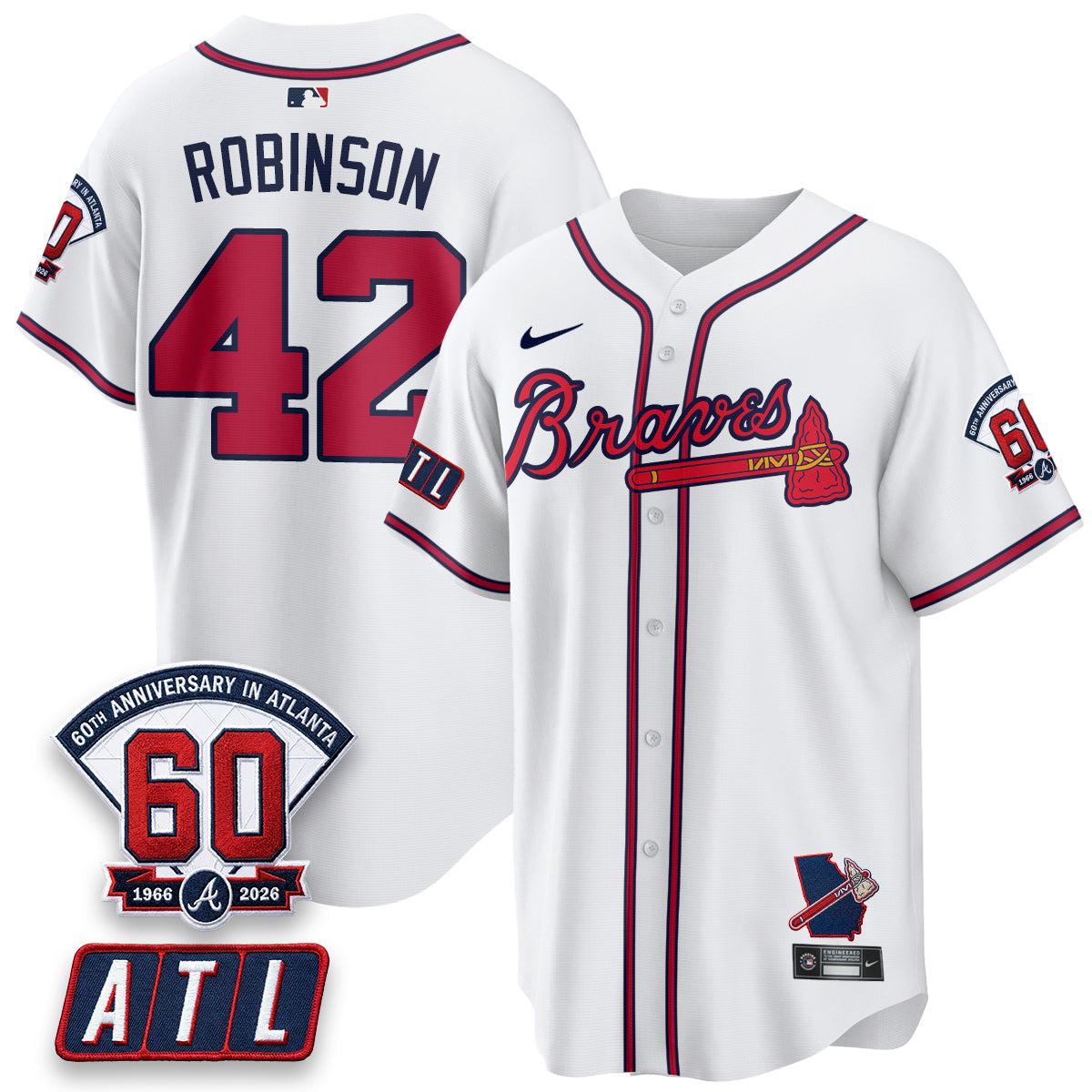 Atlanta Braves 2026 60th Anniversary Vapor Limited Jersey - All Stitched