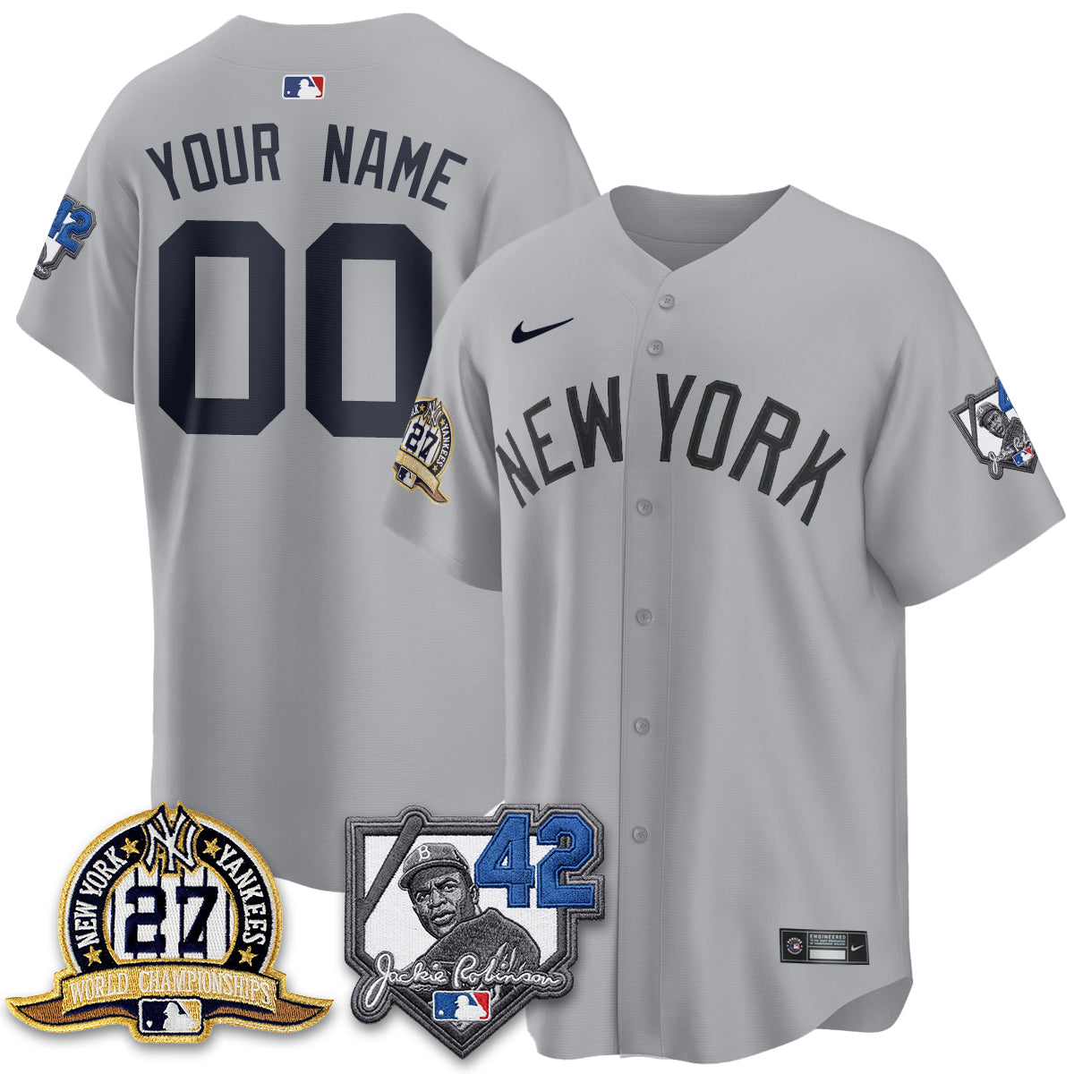 NYY 2026 Jackie Robinson Day Vapor Limited Custom Jersey - All Stitched