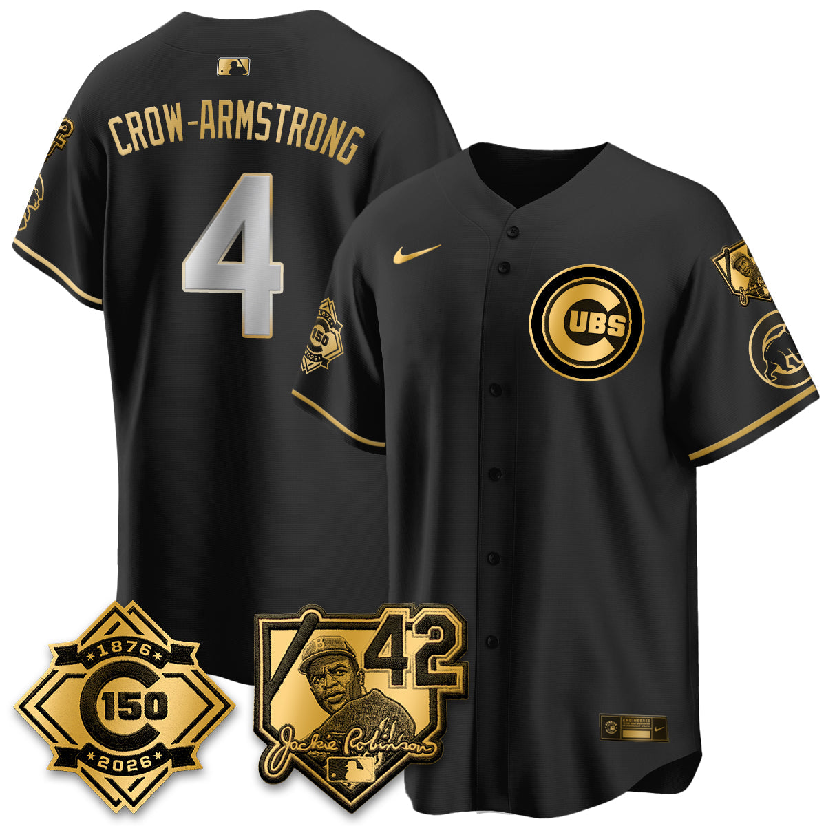 CHC 150th Anniversary & Jackie Robinson Day Patch Vapor Premier Limited Jersey - All Stitched