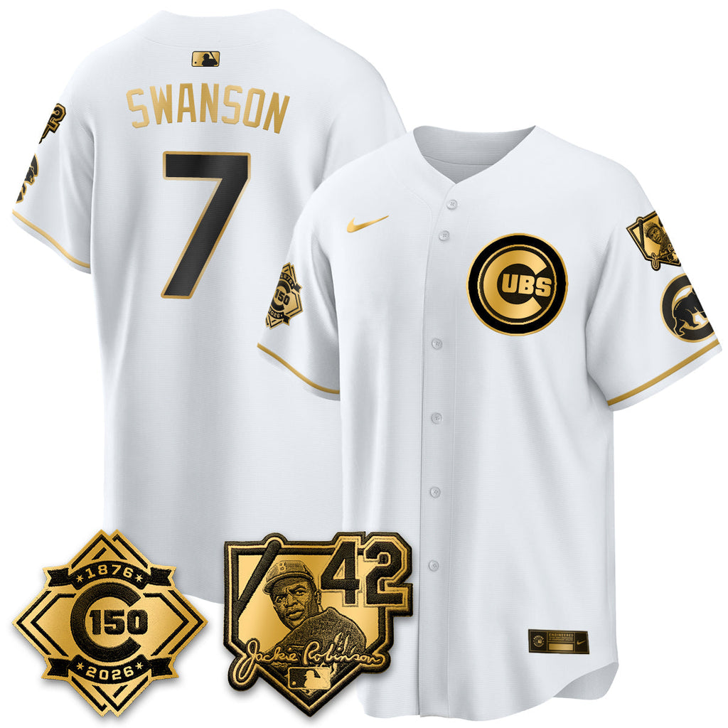 CHC 150th Anniversary & Jackie Robinson Day Patch Vapor Premier Limited Jersey - All Stitched