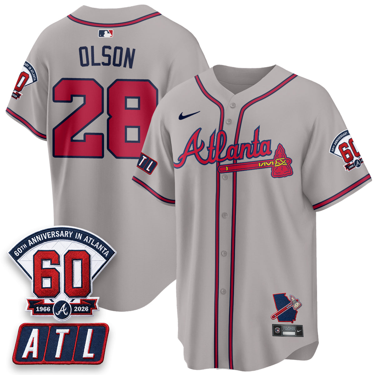 Atlanta Braves 2026 60th Anniversary Vapor Limited Jersey - All Stitched