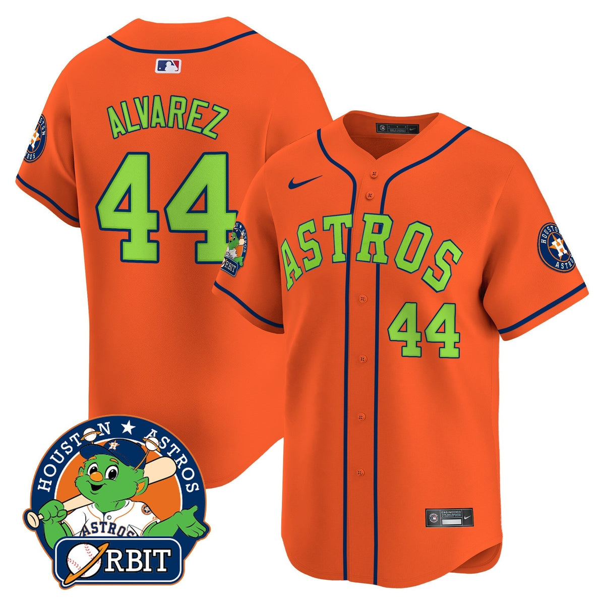 Astros Orbit Patch Vapor Premier Limited Jersey V2 - All Stitched