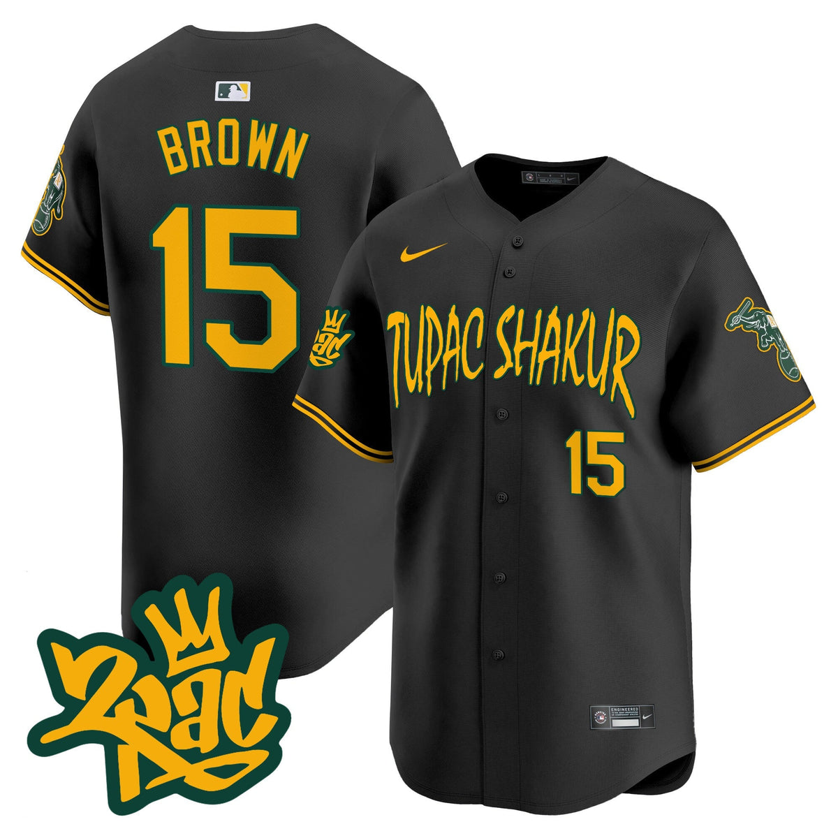 OAK Tupac Shakur Vapor Premier Limited Jersey - All Stitched
