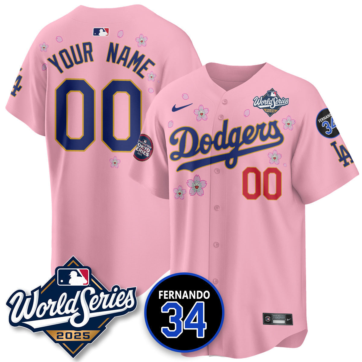 LAD Tokyo Series 2025 NL Champions Jersey - All Stitched